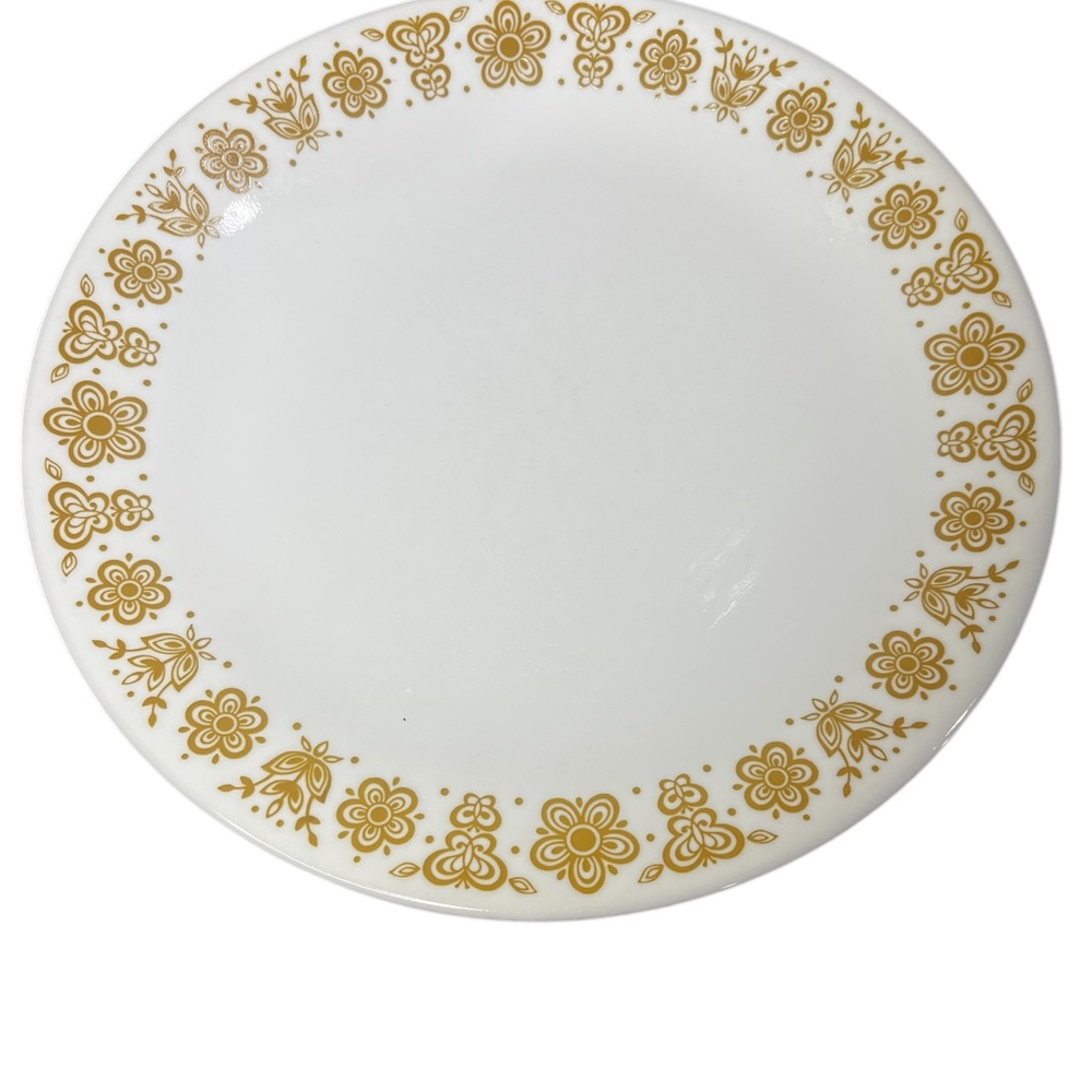 Vintage Corelle 10 ¼” Dinner Replacement Plate - Butterfly Gold